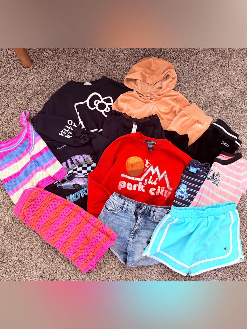 Girls Clothing Bundle Lot (12–14) | 13 Pieces | Juicy Couture, Champion, H&M